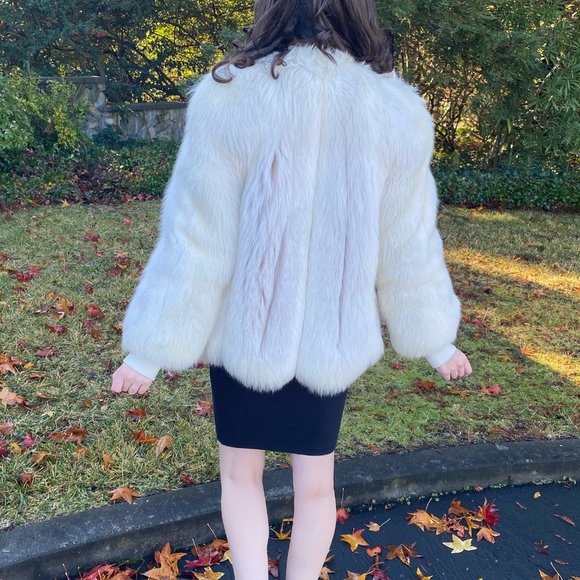 Vintage - Furs by Mannis in Beverly Hills - White Rabbit Jacket - Picture 7 of 10